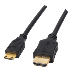 Cble de connexion HDMI vers mini HDMI plaqu or - 10m, cliquez pour agrandir 