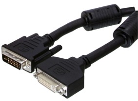 Cble DVI-I Dual link, mle/femelle, 10m, cliquez pour agrandir 