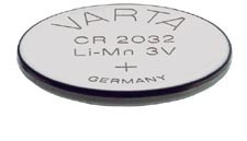 Pile bouton Lithium Varta - CR2032 - 3V - 220mAh - 20x3.2mm, cliquez pour agrandir 