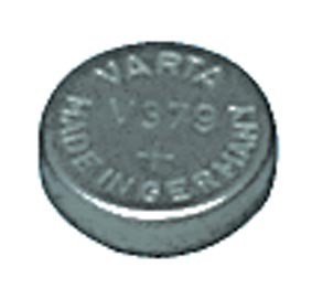 Pile bouton pour montre Varta - V379 -  1.55V - 12mah - SR521 379.801.111, cliquez pour agrandir 