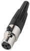 Mini fiches XLR femelle, 4 pôles