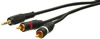 Cble fiche 3.5mm streo mle vers 2 fiches RCA mle, contacts plaqus OR, 5m