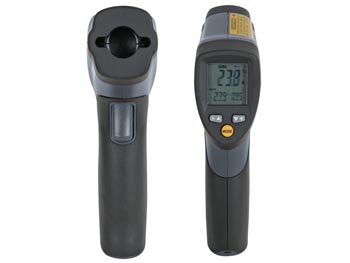 Compact infrared thermometer with dual laser targeting, cliquez pour agrandir 