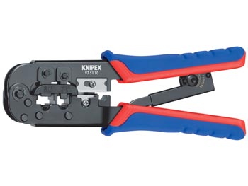 Crimping pliers for rj11/12, rj45 plugs, burnished, 190mm, cliquez pour agrandir 