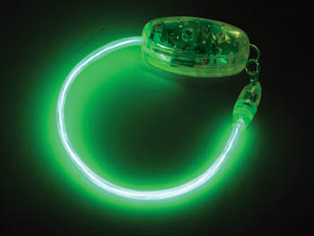 Bracelet Electroluminescent Vert au Neon, 21cm, cliquez pour agrandir 