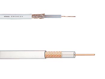 Cable Coax 4C-2V Blanc, 0.65mm / 6mm, 100m, cliquez pour agrandir 