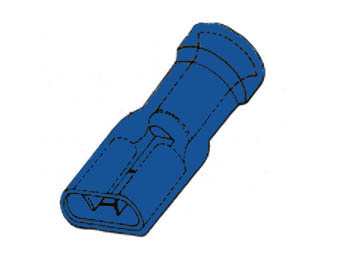 Connecteur Femelle Isole 6.4mm Bleu, 100pcs, cliquez pour agrandir 