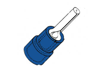 Cosse Femelle Cylindrique Bleu, 10pcs, cliquez pour agrandir 