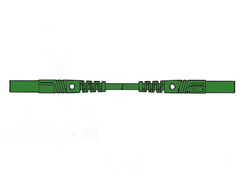 Hirschmann - Cordon de Mesure Isole 50 cm et   4mm - Vert (MLB/Gg-Sh 50/1), cliquez pour agrandir 
