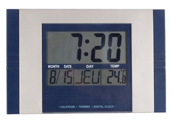 Horloge Murale avec Affichage de la Temperature & Calendrier, Fonction Compte-Jours, cliquez pour agrandir 
