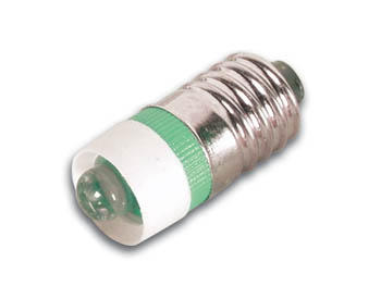 Lampe LED avec Douille E10 5mm 12V Vert, cliquez pour agrandir 