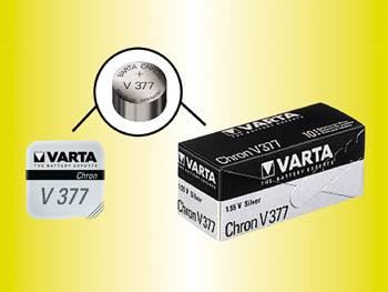 Pile bouton pour montre Varta - V337 - 1.55V - 8.3mAh, cliquez pour agrandir 