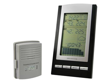 Station Météo sans Fil avec Horloge DCF et Capteur Extérieur, cliquez pour agrandir