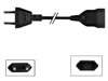 Extension pcord black flatplug, flat connector, length 3meter, 2g0.75mm
