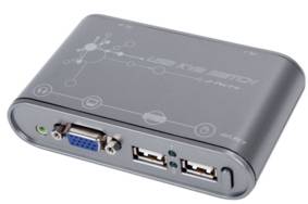 Commutateur kvm USB 2 ports avec audio, cliquez pour agrandir 