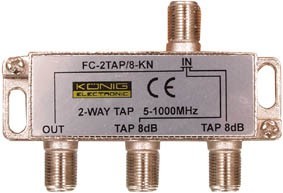 2-voies Tap 8dB 860MHz, cliquez pour agrandir 