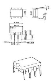 24C08N - eeprom 1Kx8 bit i2cbus =, cliquez pour agrandir 