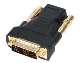 Adaptateur HDMI femelle - DVI-D mle, dor, cliquez pour agrandir 