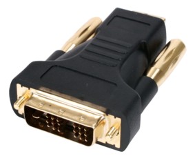 Adaptateur HDMI mle - DVI-D mle, dor, cliquez pour agrandir 