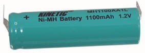 Batterie rechargeable NiMh - 1,2V - R6 - 1100mAh - 14.2x49.1mm, cliquez pour agrandir 