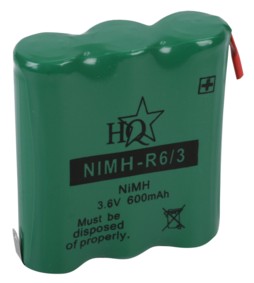 Batterie rechargeable NiMH - AA - pattes  souder, cliquez pour agrandir 