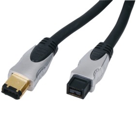 Câble FireWire 6p-9p, 800Mbps, haute qualité, 1.5m, cliquez pour agrandir 
