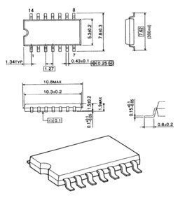 CD4066-SMD - smd quad analog switch, cliquez pour agrandir 