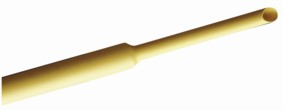 Gaine Thermortractable - jaune - 0.5m - 6.4mm -> 3.2mm, cliquez pour agrandir 