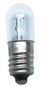 Lampe à embase E10 tubulaire 12V 0.1A, cliquez pour agrandir 