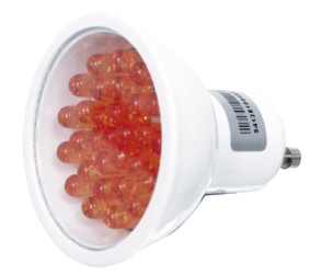 Lampe LED GU10 - blanc chaud - 230V - 30 LEDs, cliquez pour agrandir 