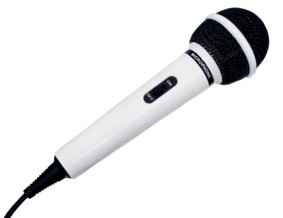 Microphone dynamique blanc, cliquez pour agrandir 