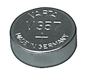 Pile bouton pour montre Varta - V357 -  1.55V - 180mAh - SR44 357.801.111, cliquez pour agrandir 