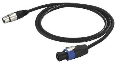 Cordons haut-parleur Speakon vers XLR femelle, 2x1.5 mm, 0.25m, cliquez pour agrandir 