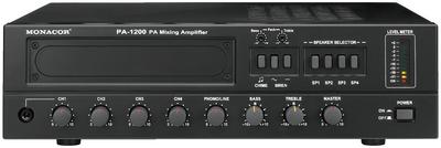 Amplificateur-Mixeur Public Adress mono 4 zones - PA-1200, cliquez pour agrandir 