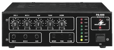 Amplificateur-Mixeur Public Adress mono - PA-888, cliquez pour agrandir 