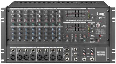 Table de mixage amplifiée stéréo, 2x250 W<SUB>RMS</SUB>/2x350  W<SUB>MAX</SUB>/4 Ω