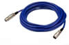 Cordon Professionnel XLR mle vers XLR femelle, bleu, 0.7m