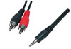 Cble fiche 3.5mm streo mle vers 2 fiches RCA mle, 15m