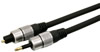Câble optique, fiche Toslink - fiche 3.5mm, haute qualité, plaqué OR, chromé, 1.5m