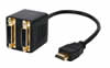 Câble Répartiteur HDMI -> 2x DVI-D plaqué OR