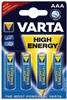Pack 4 piles Alcaline Varta High Energy - LR03 - AAA - 1.5V