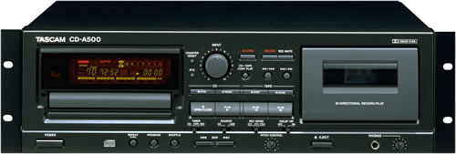 CD-A500 - Lecteur de CD/platine  cassettes rversibles - Tascam, cliquez pour agrandir 