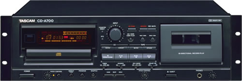 CD-A700 - Lecteur de CD/Platine  cassettes auto-reverse - Tascam, cliquez pour agrandir 