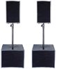BST - SOUNDMATE-2 - Système 2.2, Cais. amplifiés 38cm 2x600W + 2x150W Sat 25cm