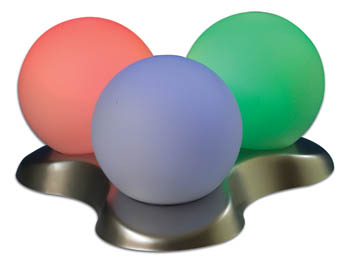 3 Globes Lumineux Multicolores, 8cm, cliquez pour agrandir 