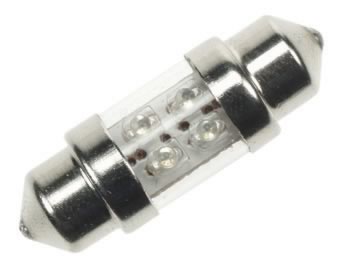 AMPOULE LED DE VOITURE 12V, 4 LEDS BLANCHES (2pcs/blister), cliquez pour agrandir 