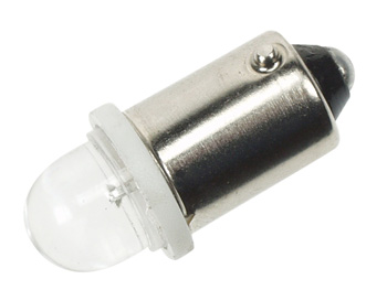 AMPOULE LED DE VOITURE 12V, 1 LED BLANCHE (2pcs/blister) - 1500mcd, cliquez pour agrandir 