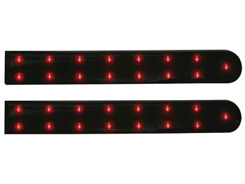 Double barette de LED autoadhsive - rouge - 15cm - 12vcc, cliquez pour agrandir 