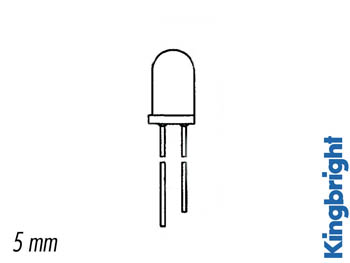 L-7113sf4c LED 5mm infrared diode 5mm water-clear 10-30mcd - 20, cliquez pour agrandir 