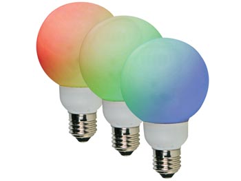 Ampoule LED RGB - e27- 20 LED - ø60mm, cliquez pour agrandir 